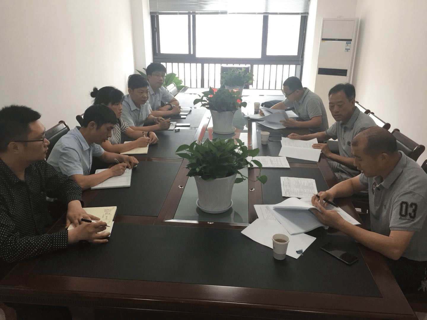金華市保安協(xié)會(huì)審核組來金東保安公司開展關(guān)于 2018年度等級(jí)評(píng)定初審（復(fù)核）工作